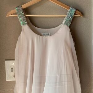 ENFOCUS STUDIO Pale Pink Bandage Sequin Strap Mini Dress